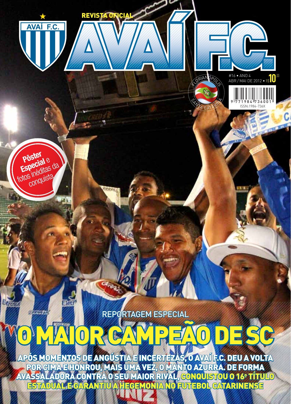 Capa Revista do Avaí F.C. — Edição #16