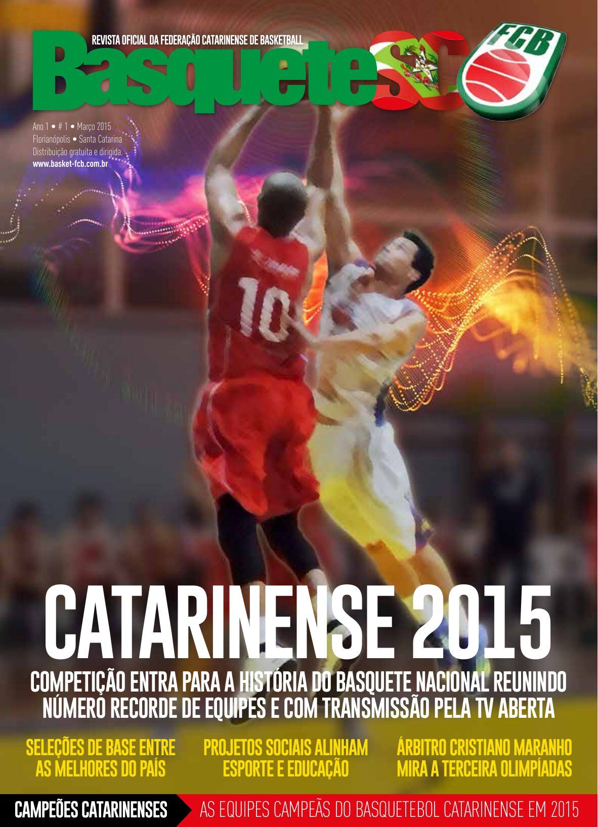 Capa Revista Basquete SC — Edição #01