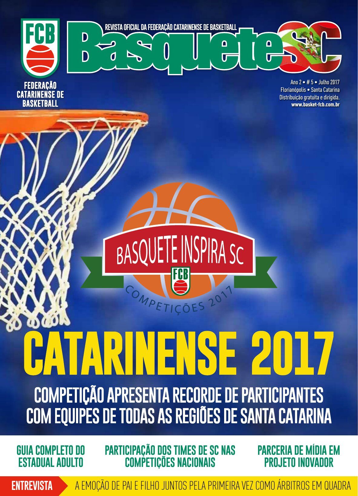Capa Revista Basquete SC — Edição #05